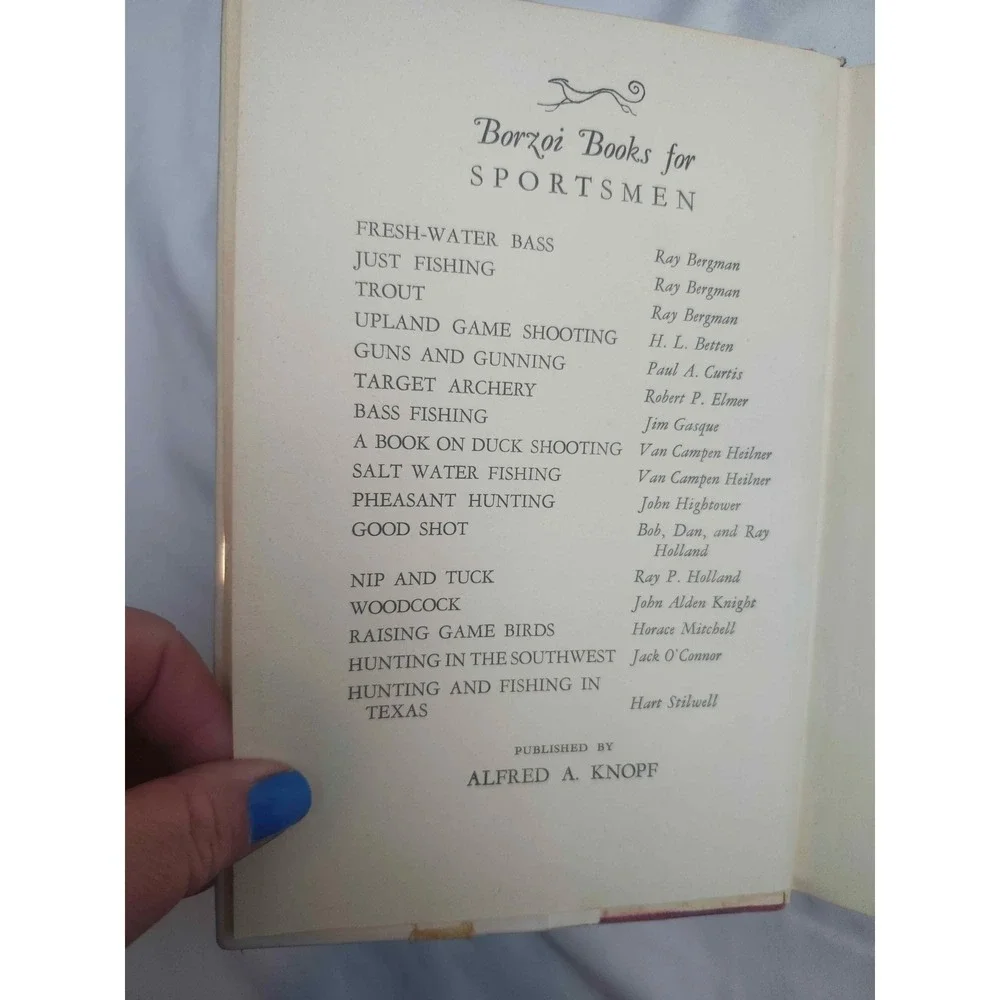Just Fishing Ray Bergman 1946 Borzoi Books for Sportsmen Vintage Hardcover Book